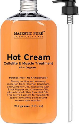 

Majestic Pure Anti Cellulite Cream, 87% Organic, Tight Muscles & Joint And Muscle Pain, Natural Cellulite Treatment - Soothes, Relaxes, And Tightens Skin - 9 Oz(266.16 ml)