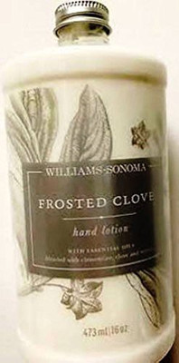 

Williams-Sonoma Hand Lotion Frosted Clove 16 Fluid Ounce Pump Dispenser(473.18 ml)