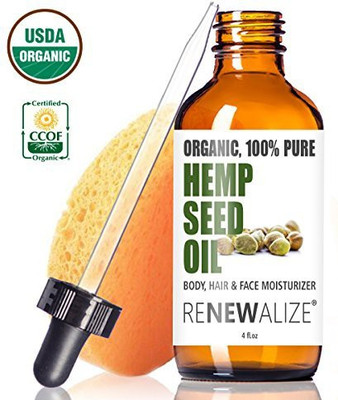 

Renewalize Certified Organic Hemp Seed Cleansing Oil - Face Cleanser And Moisturizer | 100% Pure Cold Pressed And Unrefined | Best Daily, Night Time, Facial Regimen For Acne Pimple Prone Skin 4Oz(118.29 ml)