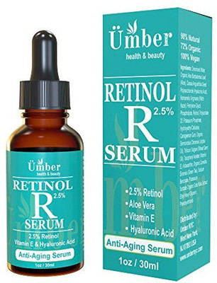 

Umber NYC Retinol Serum 2.5% Anti-Aging Serum With Vitamin E & Hyaluronic Acid By (1 Oz)(29.57 ml)