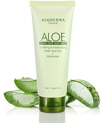 

Aloderma Pure Aloe Vera Gel - Soothes And Hydrates Dry, Itchy, Or Irritated Skin; Great For Acne, Dandruff, Sunburn, Rashes (4 Oz)(118.29 ml)