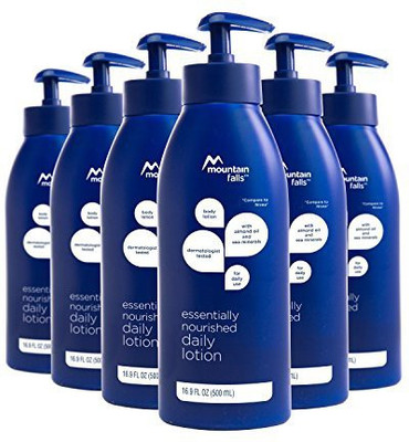 

Mountain Falls Essentially Nourished Daily Moisturizing Body Lotion With Almond Oil And Sea Minerals, Compare To Nivea, 16.89 Fluid Ounce (Pack Of 6)(499.5 ml)