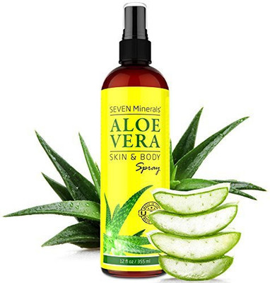 

Seven Minerals Aloe Vera Spray For Body & Hair - 99% Organic, Made In Usa, Big 12 Oz - Extra Strong - See Results Or - Easy To Apply - No Thickeners So It Absorbs Rapidly With No Sticky Residue.(354.88 ml)