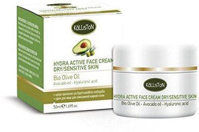 

Kalliston Hrdra Active Face Cream For Dry Sensitive Skin Bio Active Olive Oil With Avocado Oil & Hyaluronic Acid Cream Made In Ancient Crete, Greece 1.69 Oz(49.98 ml)