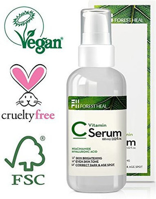 

Forest Heal Vitamin C Serum For Face - Dark Spot Corrector With Hyaluronic Acid, Niacinamide - Anti Aging, Wrinkle Repair And Skin Brightening - (60 Ml/2.02 Fl.Oz.)(59.74 ml)