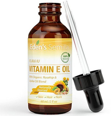 

Eden's Semilla 100% Natural Vitamin E Oil 35,000 Iu + Organic Rosehip & Jojoba Blend - 2 Oz Bottle. Fast Absorbing Skin Protection For Face & Body. Pure Ingredients - Ideal For Sensitive Skin - Use Daily(59.15 ml)