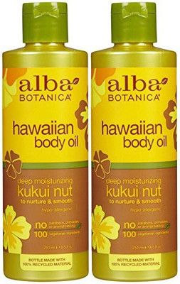

Alba Botanica Hawaiian Organic Body Oil - Kukui Nut - 8.5 Oz - 2 Pk(251.38 ml)