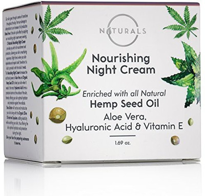 

O Naturals Organic Hemp Seed Oil Anti-Aging Night Cream For Face & Neck. Moisturizes, Nourishes & Repairs Skin While Sleeping. Enriched With Hyaluronic Acid, Shea Butter & Vitamin E. 1.69 Oz.(49.98 ml)