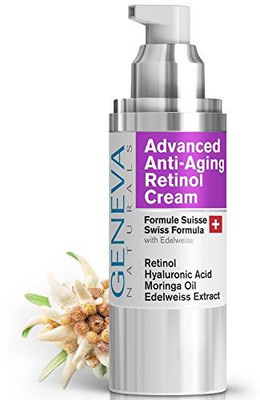 

Geneva Naturals Night Retinol Cream - Natural Swiss Anti-Aging Formula Features Retinol, Hyaluronic Acid, Coconut Oil, Moringa Oil, Vitamin E For Men & Women - 1Oz(29.57 ml)