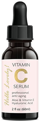 

Hello Lovely Vitamin C Serum With Hyaluronic Acid, Aloe, Vitamin E For Face, Eyes, Neck And D�collet� - Organic Skin Care By ! Best Anti Wrinkle, Anti Aging, Fades Age Spots, Acne, Sun Damage - 2 Oz(59.15 ml)