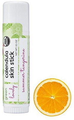 

Green + Lovely Calendula Skin Stick, Summer Tangerine. Moisture Stick. Organic Lotion Bar. Moisturizing Ointment Salve. Multipurpose Skin Cream - 0.5 Oz. (1 Tube Set)(14.79 ml)