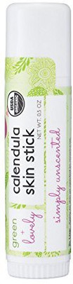 

Green + Lovely Calendula Skin Stick, Simply Unscented. Moisture Stick. Organic Lotion Bar. Moisturizing Ointment Salve. Multipurpose Skin Cream - 0.5 Oz. (1 Tube Set)(14.79 ml)
