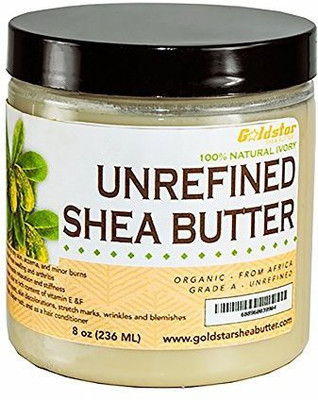 

Goldstar Unrefined Smooth - African, Raw, Pure - Use Alone Or In Diy Body Butters, Lotions, Soap, Eczema & Stretch Marks, Lotion Bars, Lip Balms And More (8 Oz)(236.59 ml)