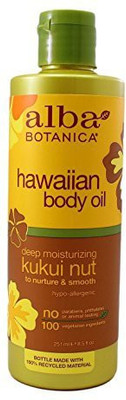

Alba Botanica Hawaiian Body Oil Kukui Nut 8.5 Ounces 2 Pack(251.38 ml)
