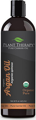 

Plant Therapy Moroccan Argan Oil + Pump. 100% Pure & Usda Organic, First-Press, Virgin, For Face, Hair, Skin, Nails & Cuticles. 16 Oz.(473.18 ml)