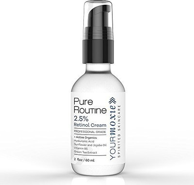 

YourMoxie Retinol Cream 2.5% Intensive Natural And Organic Anti-Aging Cream For Fine Lines And A Skin Tightening That Lasts! Intensive Night Cream Proven To Reduce Dark Spots For A Younger Complexion! (2Oz)(59.15 ml)