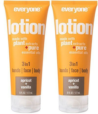 

Everyone 3-In-1 Apricot And Vanilla Lotion (Pack Of 2) Nourishing Moisture With Vitamin E, Orange Peel Oil And Aloe Barbadensis Leaf, 6 Fl. Oz.(177.44 ml)