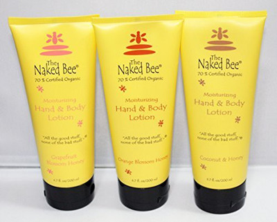 

The Naked Bee Naked Bee Hand & Body Lotion 3 Pack Variety Set 6.7 Oz Orange Blossom Honey, Grapefruit Blossom Honey And Coconut Honey(198.14 ml)
