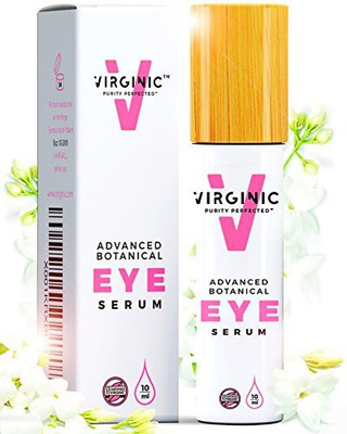 

VIRGINIC Eye Serum Cream Roller Bottle 0.4 Oz With Vitamin A And E For Dark Circles Puffiness Bags Wrinkles Fine Lines Face Gel Oil Great Results After Using Natural Moisturizer Above Organic Vegan Lifting(11.83 ml)