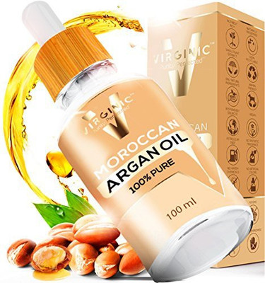

VIRGINIC Pure Argan Oil Cold Pressed 4 Oz Anti Aging Great Product Use For Face Skin Nails Dry Hair Treatment Really Good Organic Hand Moisturizer All Love The Soft Smell From The Bottle(118.29 ml)