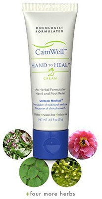 

Unitech Medical Chemo Gift Cream All Natural Therapeutic Camwell Hand To Heal (0.63 Fl Oz) Oncologist Formulated Botanical Skin Care For Cancer Patients Hand Foot Syndrome Neuropathy Pain Relief(18.63 ml)
