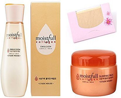 

Etude House Bundle - Moistfull Collagen Emulsion 180Ml + Moistfull Collagen Sleeping Pack 100Ml + Soltreebundle Natural Hemp Paper 50Pcs(180 ml)
