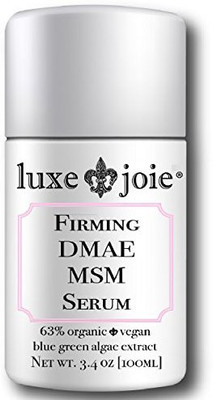 

LuxeJoie Dmae Msm Facial Serum 3.4 Oz Lifts Tightens Plumps Firms For Dry Skin Reduce Wrinkles Lines Sagging Anti-Aging Generous 3.4 Fluid Ounces(100.55 ml)