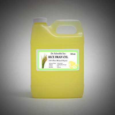 

Dr Adorable Rice Bran Oil Organic 100% Pure Cold Pressed 32 Oz / 1 Quart(946.35 ml)