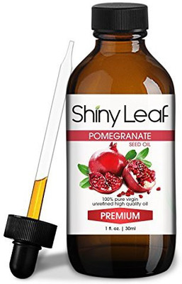 

Shiny Leaf Pomegranate Seed Oil, Cold Pressed, 100% Pure Virgin And Unrefined And Natural, Moisturizes, Renews Skin Cells, Reduces Wrinkles, Packed With Vitamins, Minerals, 1 Oz./30 Ml(29.57 ml)