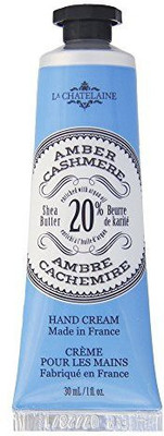 

La Chatelaine 20% Shea Butter Hand Cream, Travel Size 1 Oz, Organic Argan Oil, Moisturizing, Nourishing, Repairing, Extra Rich, Non-Greasy, Made In France, Paraben Free - Amber Cashmere(29.57 ml)