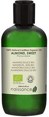 

Naissance 100% Pure Cold Pressed, Certified Organic, Almond Sweet Oil 8.5 Fl. Oz. For Skin Moisture And Harmony, Hair Conditioning And All Over Body Hydration(251.38 ml)