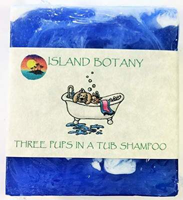 

Island Botany 2 Pk. Natural Herbal Pet Shampoo Bar. "Three Pups In A Tub" Goat Milk, Coconut Oil,& Glycerin. Repels Flees & Ticks, Anti-Inflammatory, Anti-Fungal, Antimicrobial, Antiviral, And Antibacterial. 10 Ozs(295.74 ml)