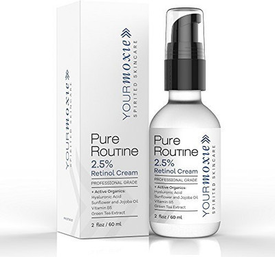 

YourMoxie Retinol Cream 2.5% Intensive Natural And Organic Anti-Aging Cream For Fine Lines And A Skin Tightening That Lasts! Intensive Night Cream Proven To Reduce Dark Spots For A Younger Complexion! (2.1Oz)(62.1 ml)