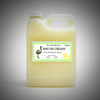 

Dr Adorable 32 Oz Creamy Emu Oil By Dr.Adorable 100% Pure Organic Natural Fresh(946.35 ml)