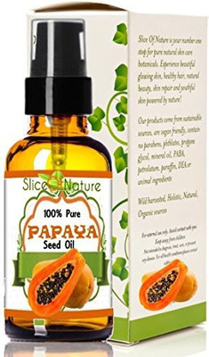 

Slice Of Nature Virgin Papaya Oil - Cold Pressed 100% Pure Papaya Seed Oil With Papaya Enzyme Papain - Papaya Oil For Face Body 1 Oz(29.57 ml)