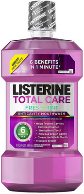 

Listerine Total Care Anticavity Mouthwash, 6 Benefit Fluoride Mouthwash for Bad Breath and Enamel Strength, Fresh Mint Flavor, 1 L - Fresh Mint(1000 ml)