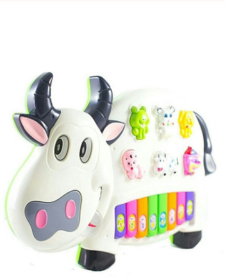 

ZHOMCOLLECTION Funny Musical Cow Paino Toy For Kids(Multicolor)