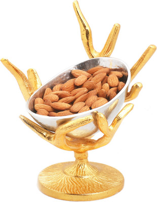 Ghasitaram Gifts Silver Designer Tree Almonds Bowl Almonds(600 g, Box)
