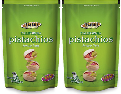 Tulsi California Pistachios Jumbo Lightly Salted Pack of 2 Pistachios(400 g, Pouch)