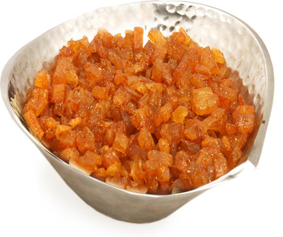 

Ghasitaram Gifts Silver Aluminium Masala Mango Bowl Mango(500 g, Box)