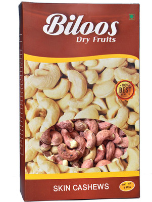 Biloos Skin Cashews 1kg Cashews(50 g, Vacuum Pack)