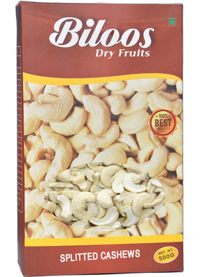 

Biloos Splitted Cashews 500gm Cashews(500 g, Vacuum Pack)