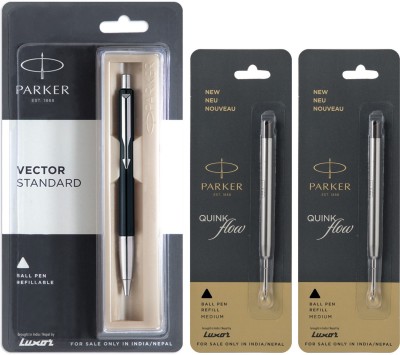 PARKER Ball Pen Ball Pen Refill(Pack of 3, Black,Black)