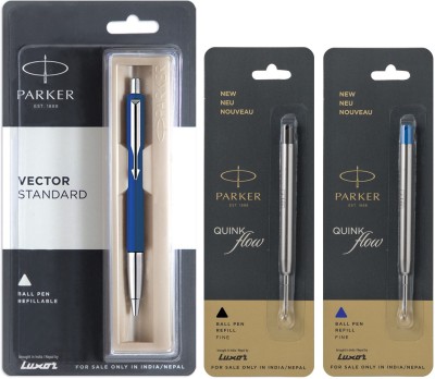 PARKER Ball Pen Ball Pen Refill(Pack of 3, Blue,Black,Blue)