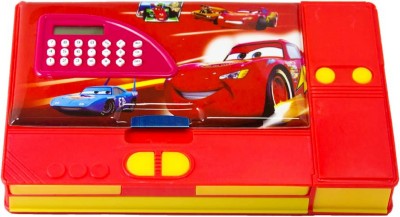 

Royle Katoch Cars "King Vs McQueen" Calculator Dual Compartment Multifunctional Art Plastic Pencil Box(Set of 1, Red)