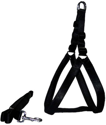 

PETHUB Dog Harness & Leash(, BLACK 0.75 INCH NYLON WITH SOFT BLACK PADDING FOR  PET, Black 0.75 inch nylon with soft black padding for small pet