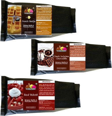 

La Casa Gelato Belgian Waffle Multigrain Premix Combo (French Vanilla+Belgian Chocolate+Red Velvet) 1200 g(Pack of 3)
