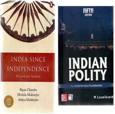 Books For Civil Services Examination-Indian Polity And India Since Independence(Paperback, M LAXMIKANTH AND BIPAN CHANDRA; MRIDULA MUKHERJEE; ADITYA MUKERJEE)