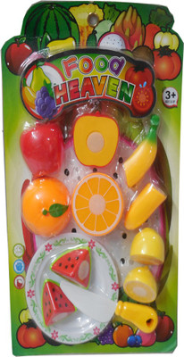 

Charnalia Food Heaven Sliceable vegetable cutting Kitchen Playset for Kids 10 sliced piece with plate and knife