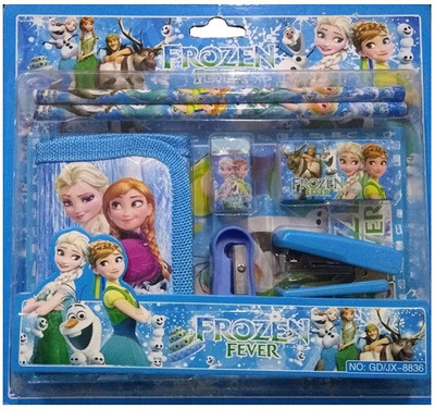 

WonderKart 8 in 1 Stationery & Birthday Return Gift Set for Kids - Blue School Set